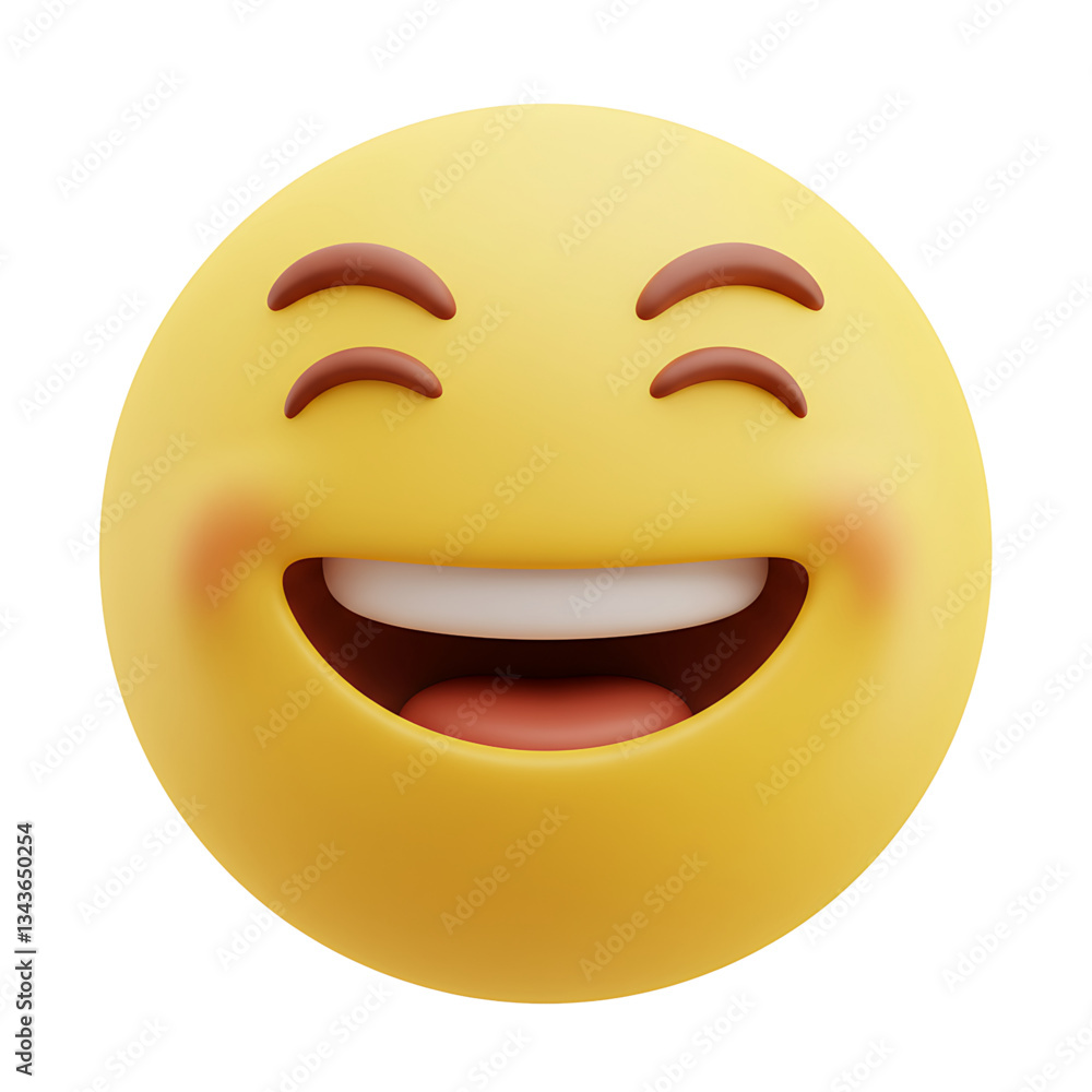 joyful 3D emoji laughing heartily expressing pure happiness and amusement joyful 3D emoji laughing heartily expressing pure happiness and amusement
