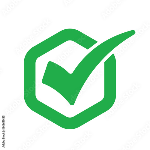 Green check marks, isolated tick symbols, checklist signs, and an approval badge. Flat and modern checkmark design, vector illustration.