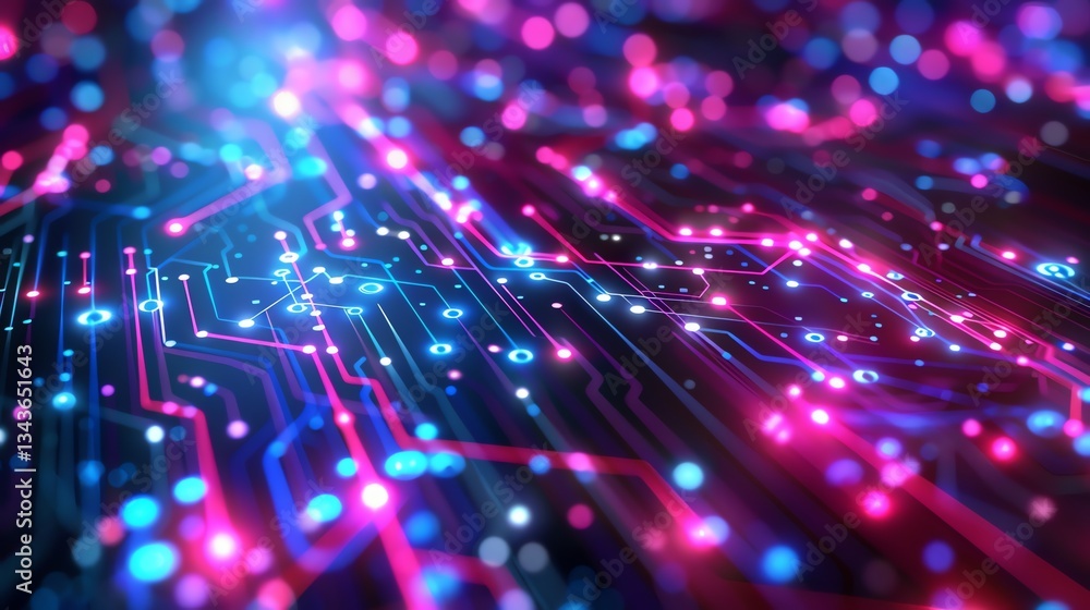 Abstract digital background with glowing lines and circles. Abstract digital background with glowing lines and circles.