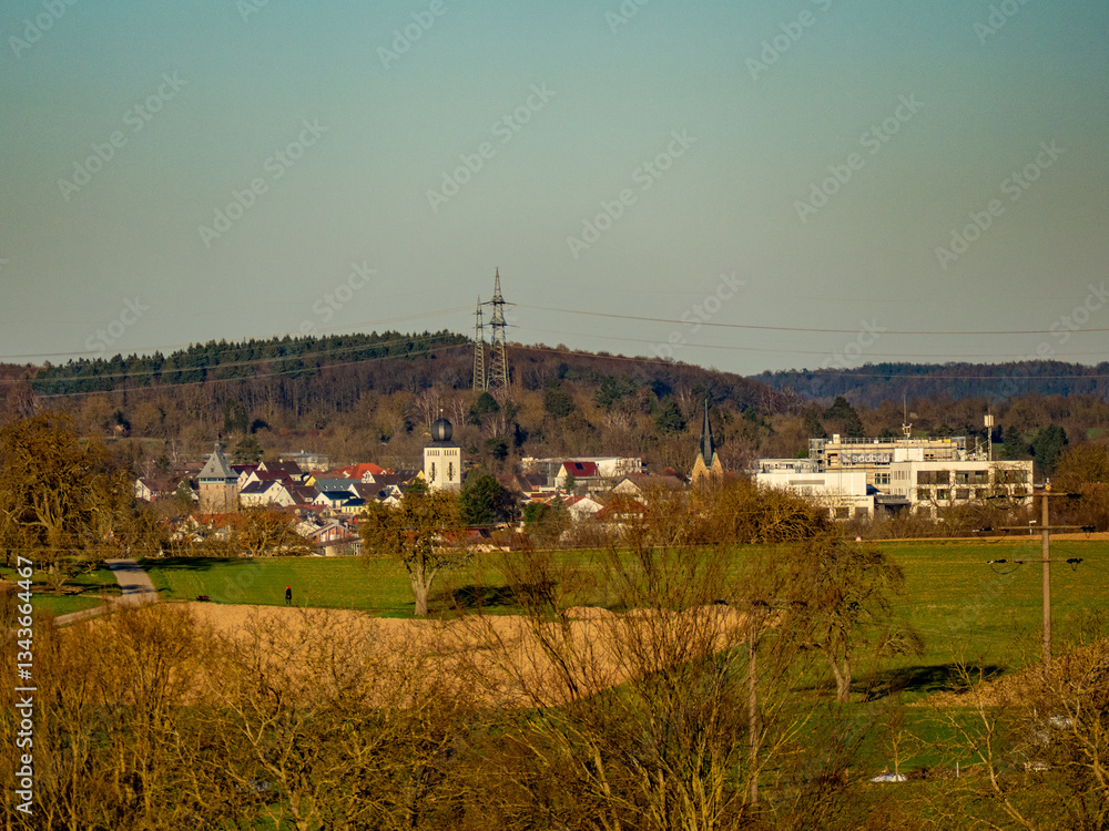 Obraz premium Blick auf die Melanchthonstadt Bretten