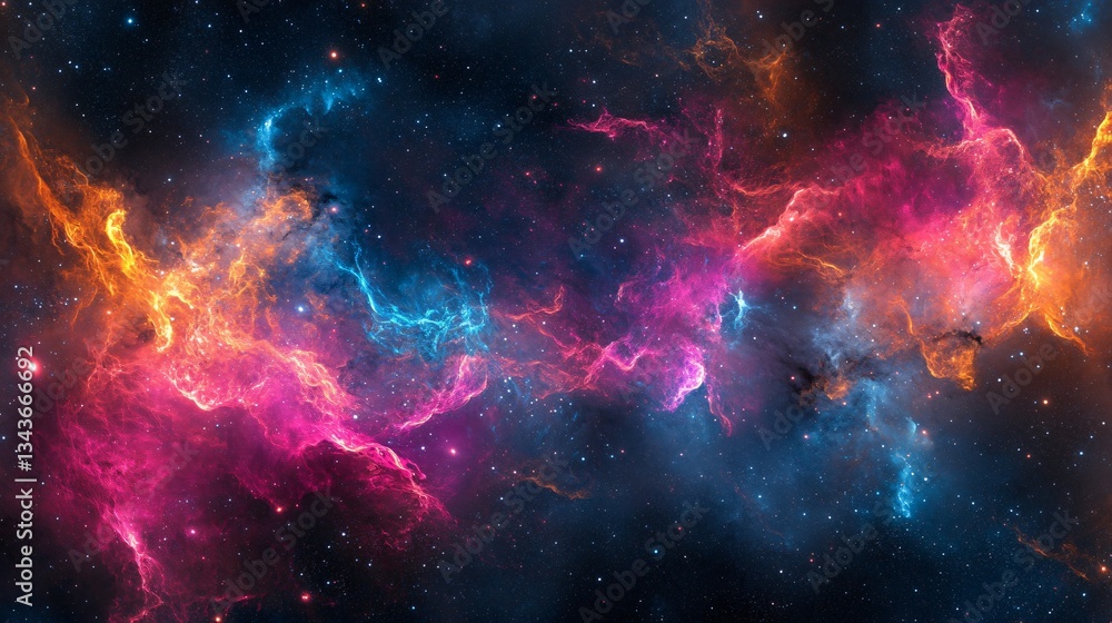 Ethereal Outer Space Black Matter Abstract Background with Thunderstorm Ethereal Outer Space Black Matter Abstract Background with Thunderstorm