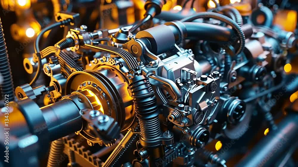 Intricate Engine Close-Up: A Detailed Look at Automotive Engineering Intricate Engine Close-Up: A Detailed Look at Automotive Engineering
