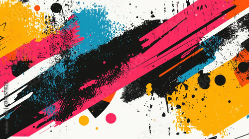 Abstract Colorful Paint Splatter Background