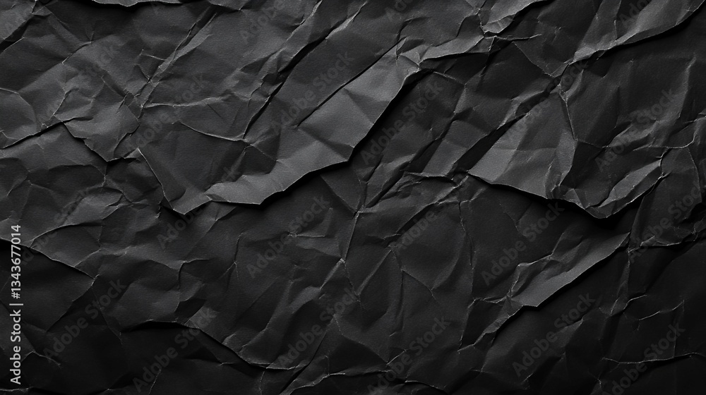 Crumpled Black Paper Texture Crumpled Black Paper Texture
