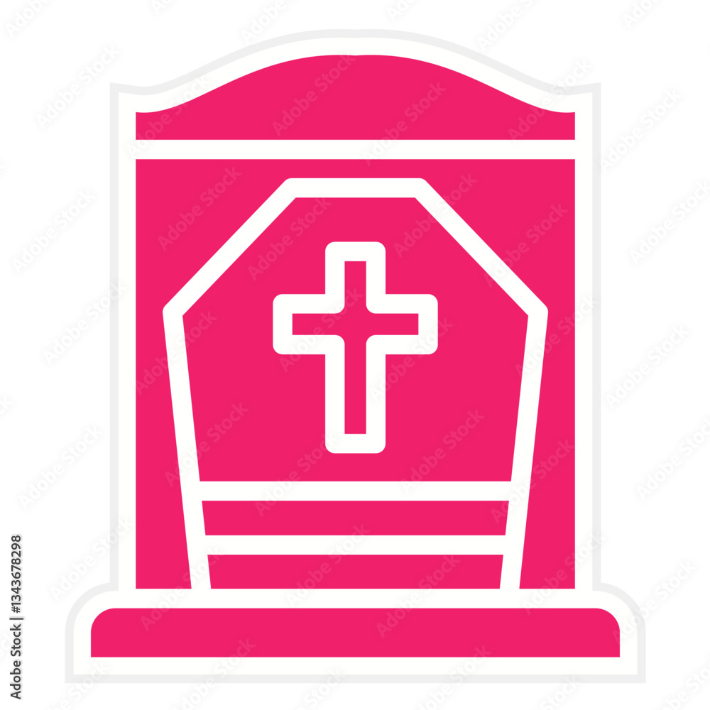 Fototapeta premium Vector Design Cemetery Icon Style