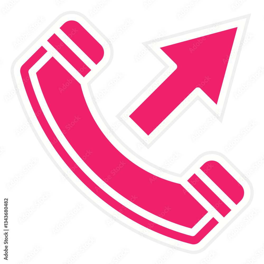 Vector Design Outgoing Call Icon Style Vector Design Outgoing Call Icon Style