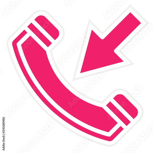 Vector Design Incoming Call Icon Style