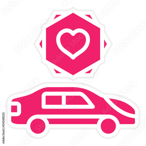Vector Design Wedding Car Icon Style