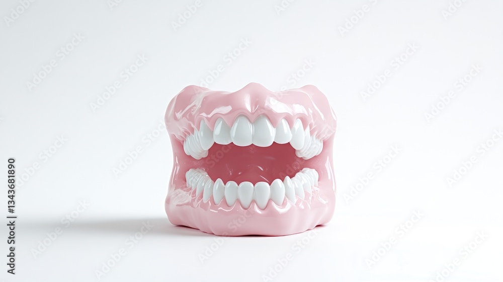 Obraz premium Pink dental model, teeth and gums