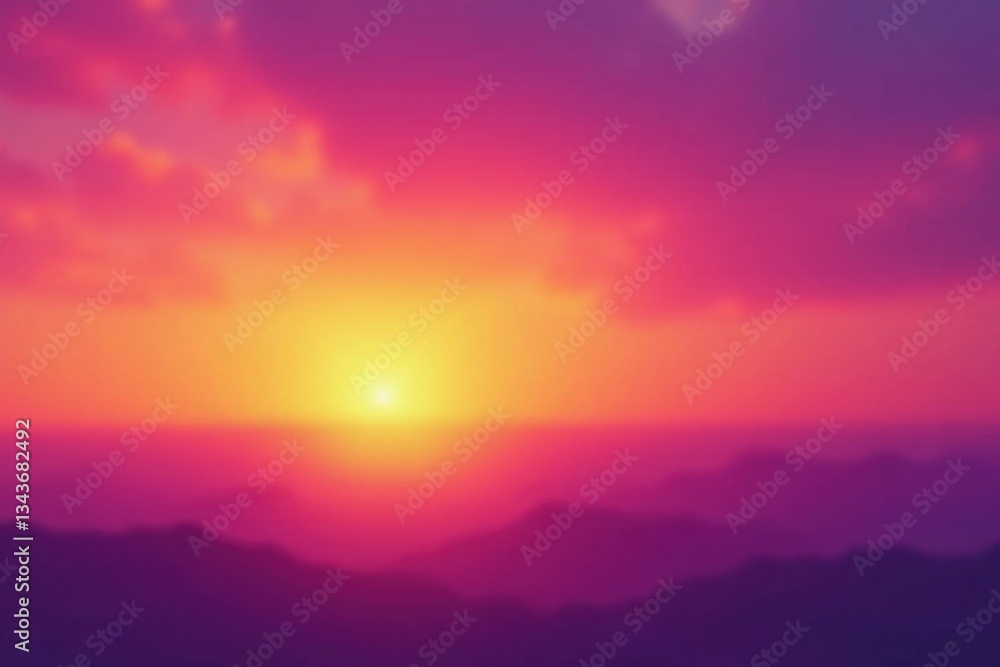 Fototapeta premium Soft abstract sunset sky with orange hues bleeding into purple shades , abstract, sunset