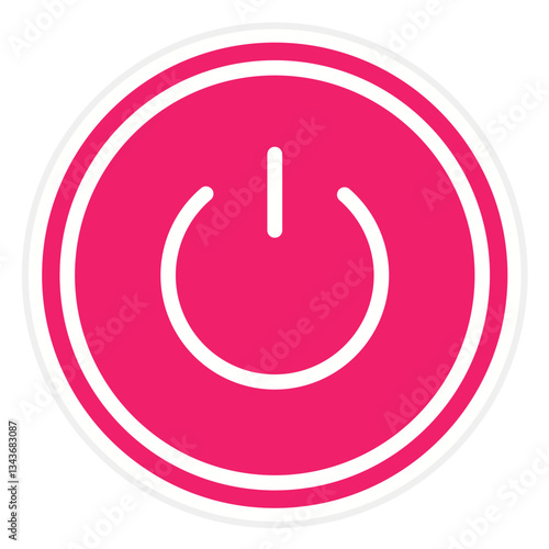 Vector Design Power Button Icon Style