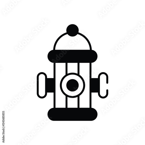 Fire Hydrant vector icon stock illustration