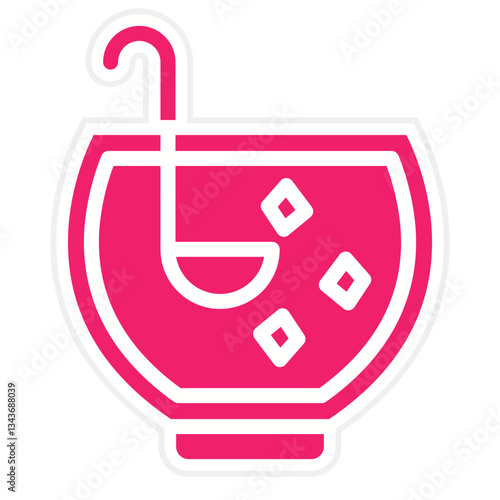 Vector Design Punch Bowl Icon Style