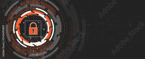 Cyber security circuit background