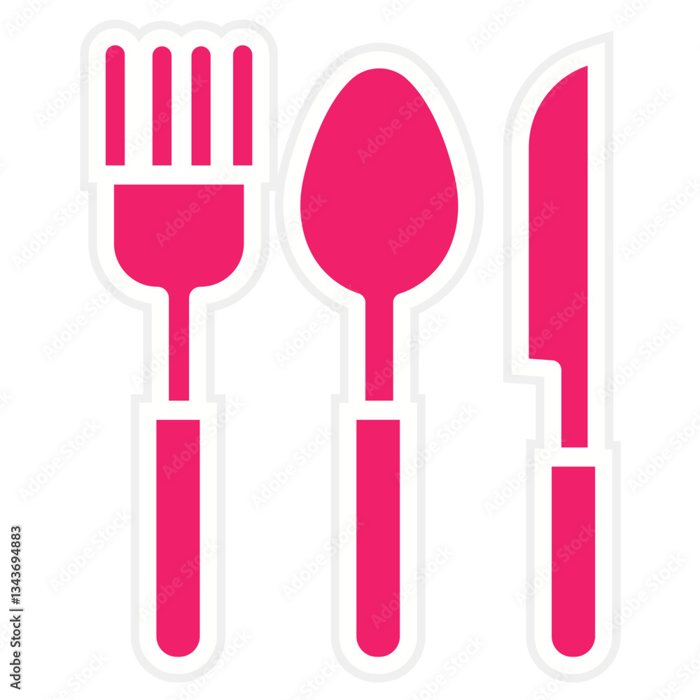 Vector Design Cutlery Icon Style Vector Design Cutlery Icon Style