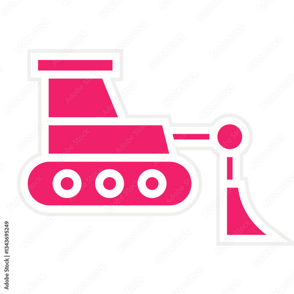 Bulldozer Vector Design Icon Style Bulldozer Vector Design Icon Style