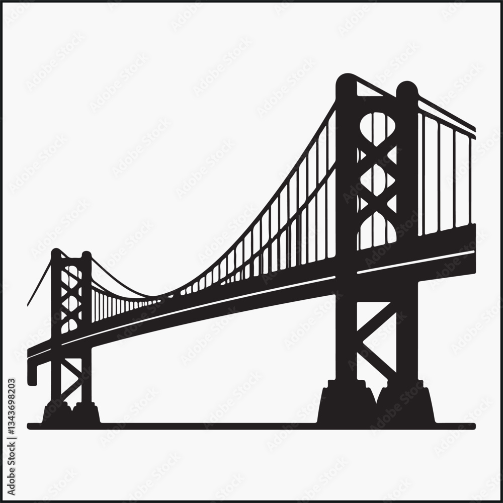 Obraz premium Bridge silhouette