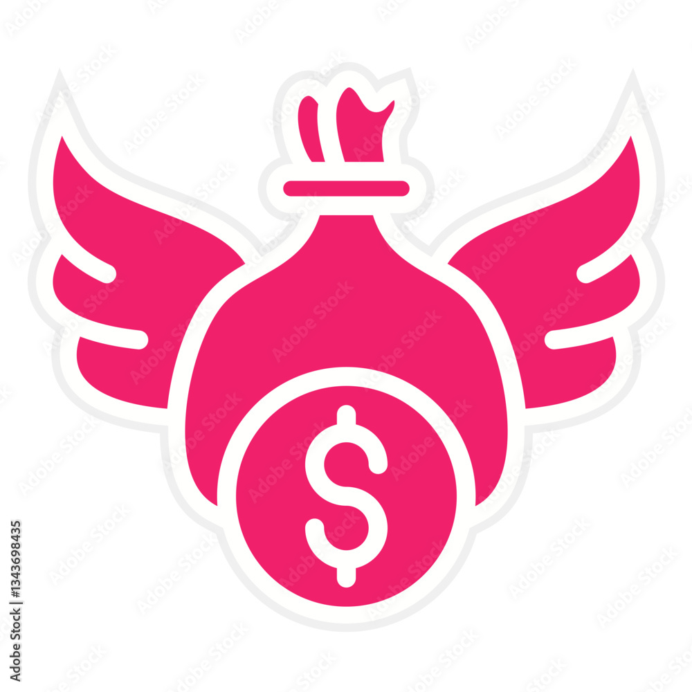 Financial Freedom Vector Design Icon Style Financial Freedom Vector Design Icon Style