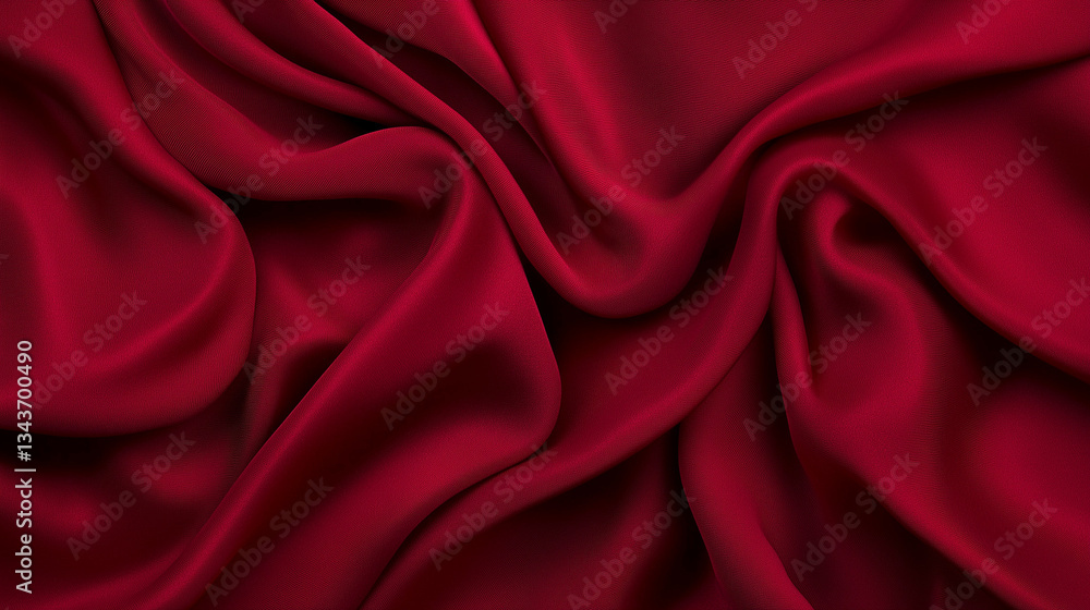 Elegant Flowing Red Silk Fabric on Black Background Elegant Flowing Red Silk Fabric on Black Background
