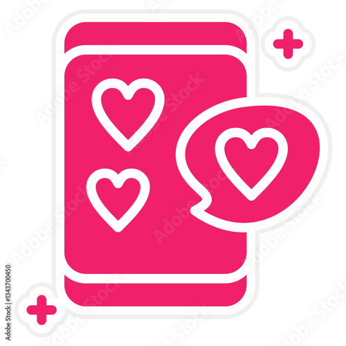 Virtual Date Vector Design Icon Style
