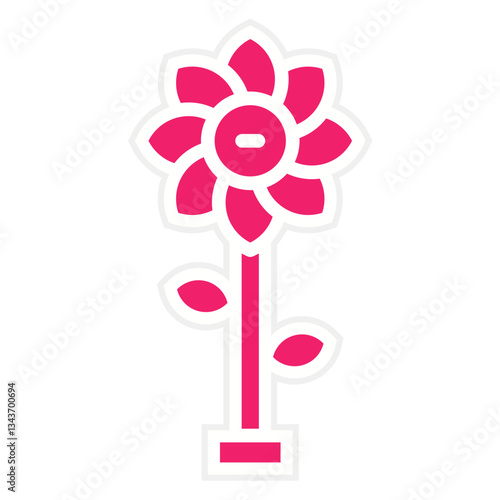 Virtual Flowers Vector Design Icon Style