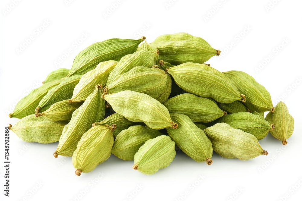 Green cardamom pods stacked together create a vibrant display of flavor and aroma in the kitchen setting for culinary enthusiasts Green cardamom pods stacked together create a vibrant display of flavor and aroma in the kitchen setting for culinary enthusiasts