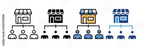 Market Segmentation  Icon Set Multiple Style Collection
