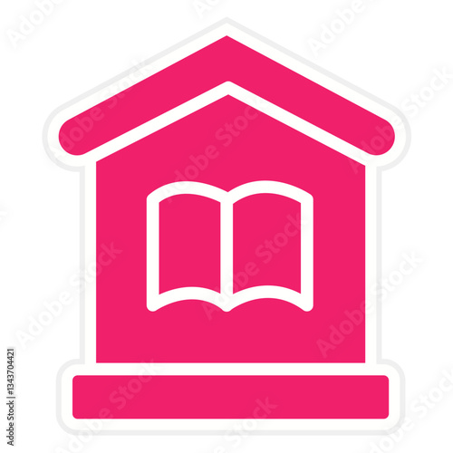 Vector Design Home Schooling Icon Style