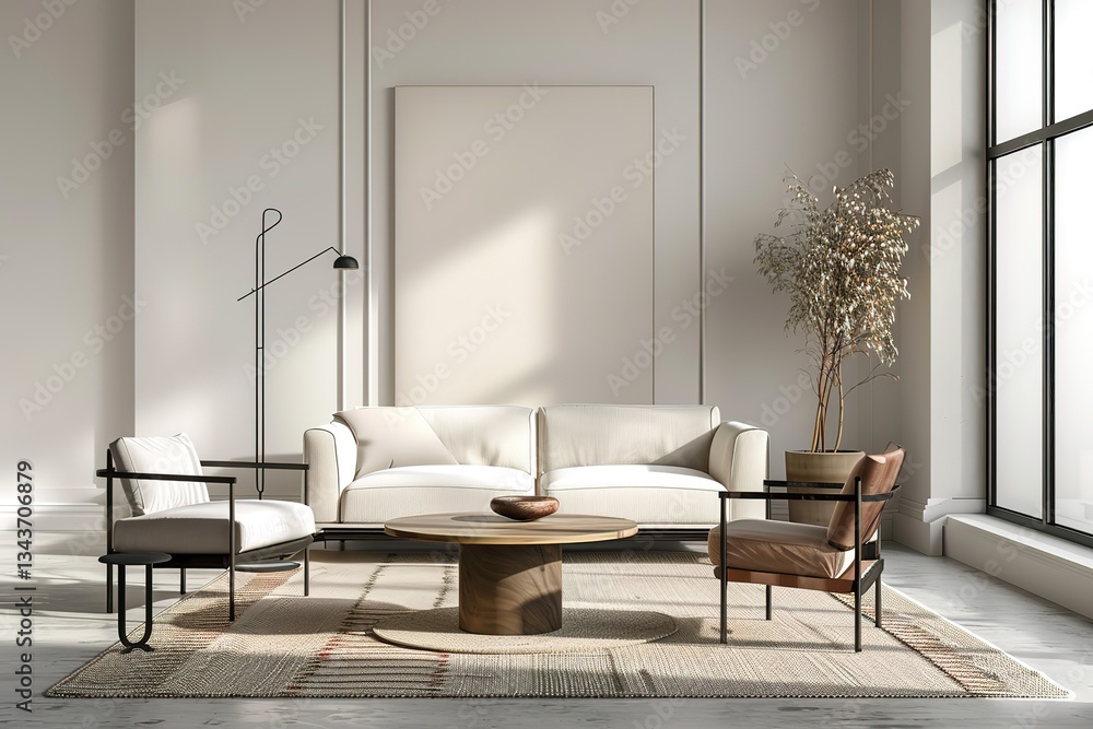 Obraz premium living room interior with modern furnitures