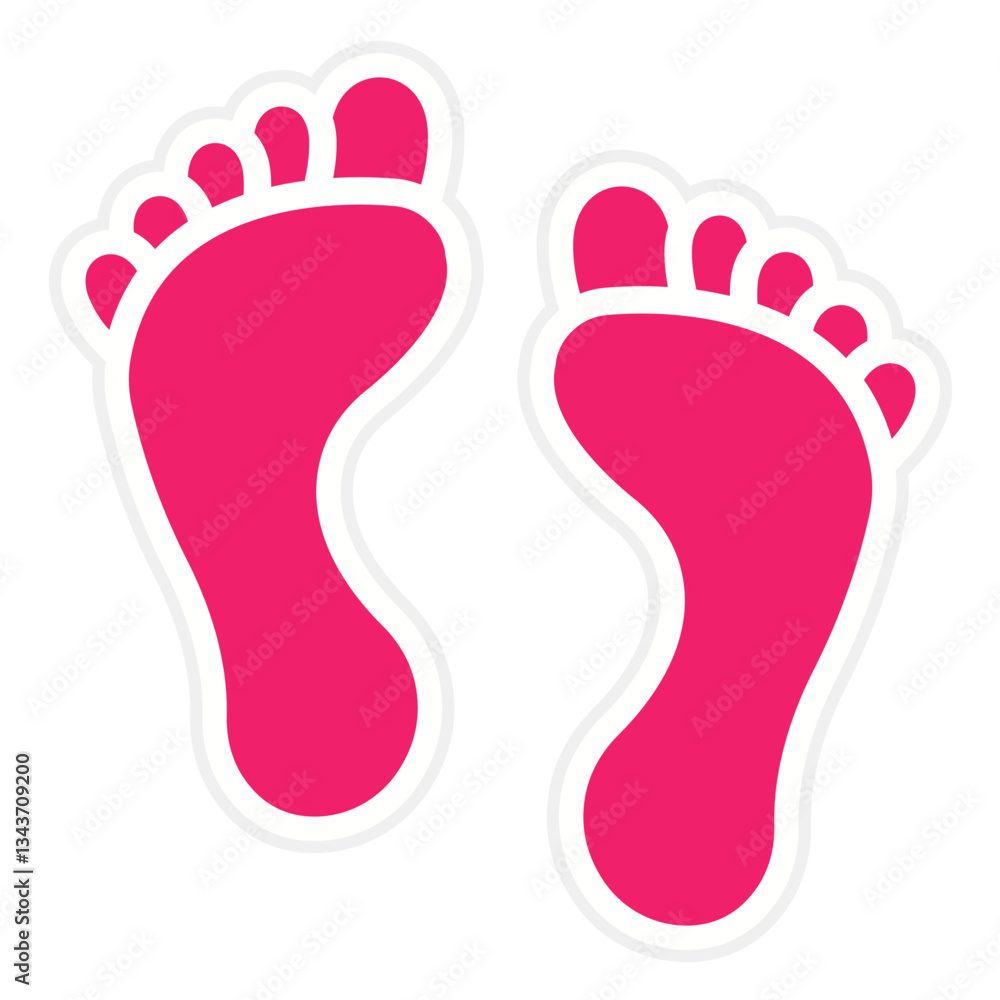 Vector Design Footprint Icon Style Vector Design Footprint Icon Style