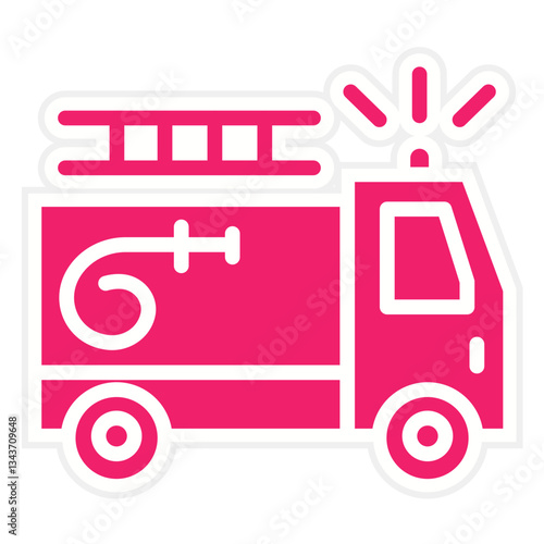 Vector Design Firefighter Truck Icon Style
