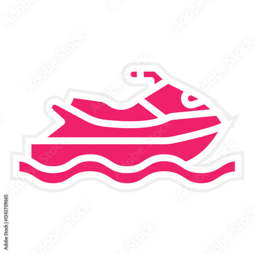 Vector Design Jet Ski Icon Style