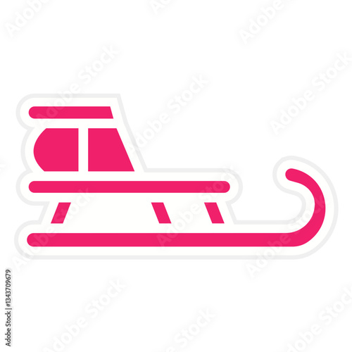 Vector Design Sled Icon Style