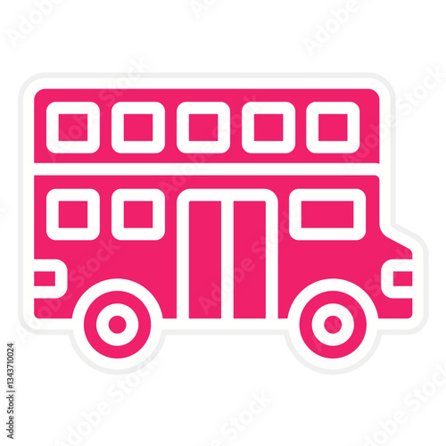 Vector Design Double Decker Icon Style