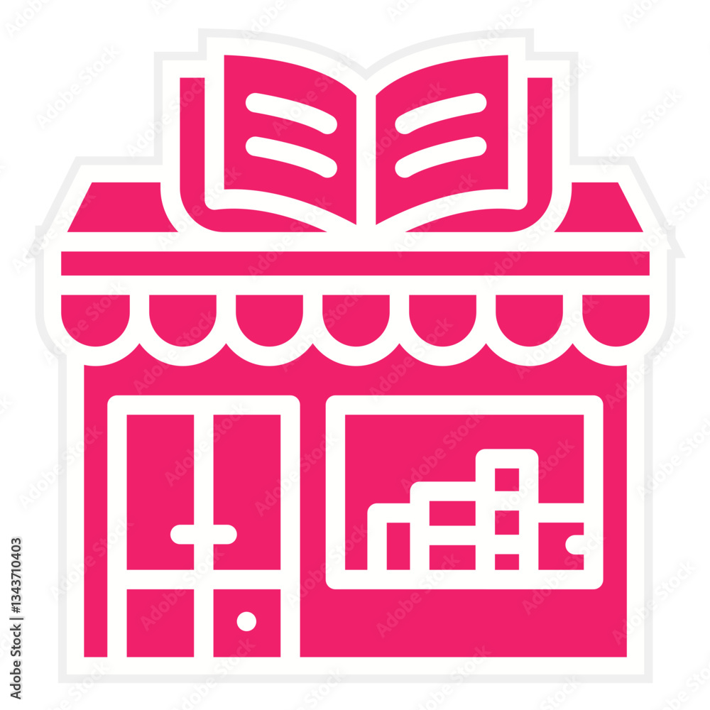 Fototapeta premium Vector Design Book Store Icon Style