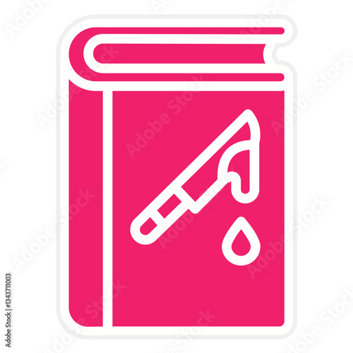 Vector Design Literary Crime Icon Style