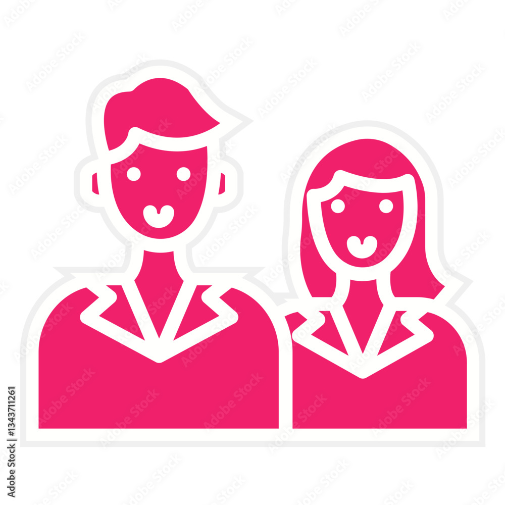 Vector Design Customer Family Icon Style Vector Design Customer Family Icon Style