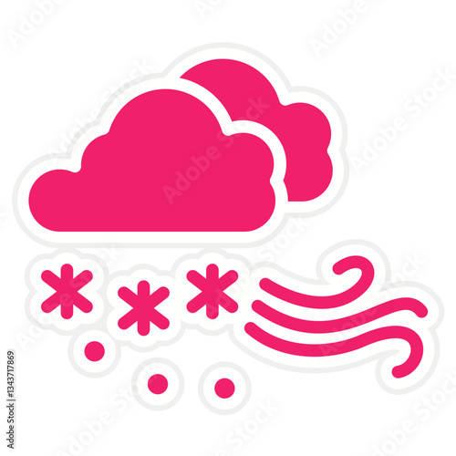 Vector Design Snowstorm Icon Style