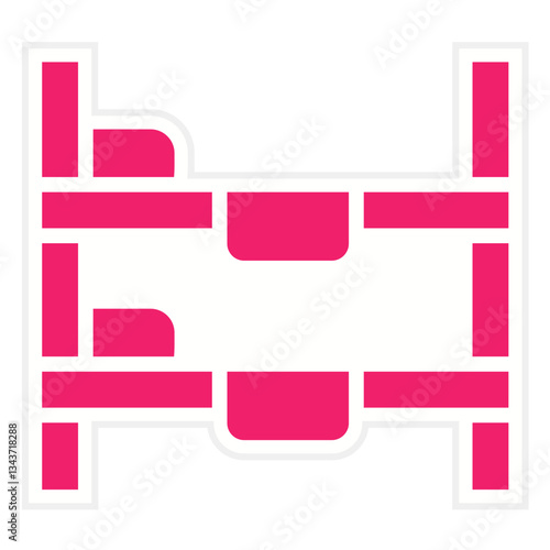 Vector Design Bunk Bed Icon Style