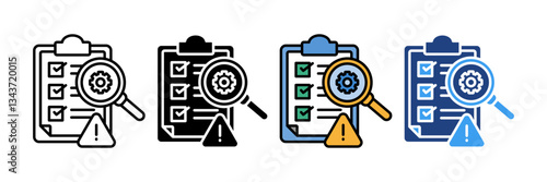 Probability  Icon Set Multiple Style Collection