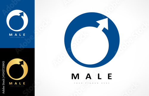 Male sex logo. Male gender symbol. Sign indicating the gender of a person.