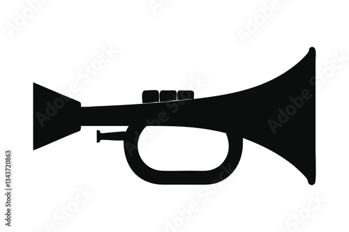 Minimalist Trumpet Silhouette Icon