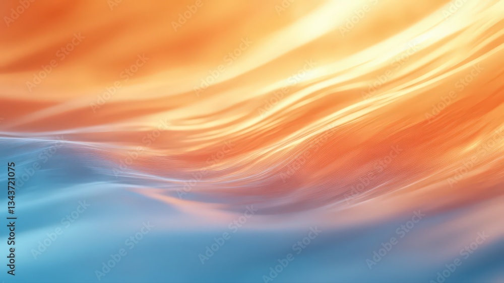 Obraz premium Abstract Orange and Blue Flowing Wave Background