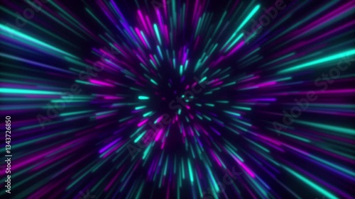 Wallpaper Mural Neon line loop background animation. Torontodigital.ca