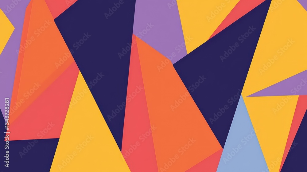 Obraz premium Abstract Geometric Colorful Triangles Design