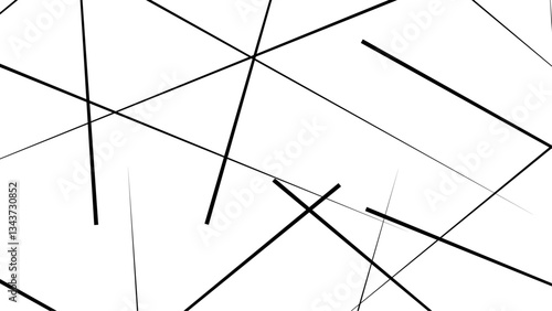 Abstract geometric pattern. Outline monochrome texture. Trendy random diagonal lines image. Random chaotic lines.
