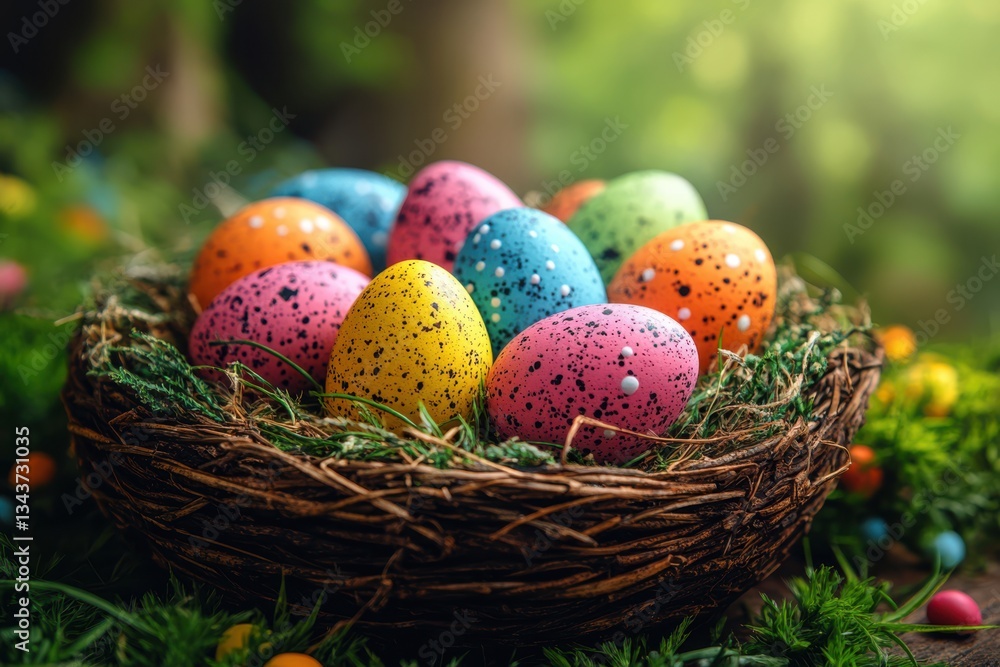 Easter chaos captured in an image with oranges and apples as key fruits. Colorful and festive scene symbolizing the holiday celebration. Easter chaos captured in an image with oranges and apples as key fruits. Colorful and festive scene symbolizing the holiday celebration.