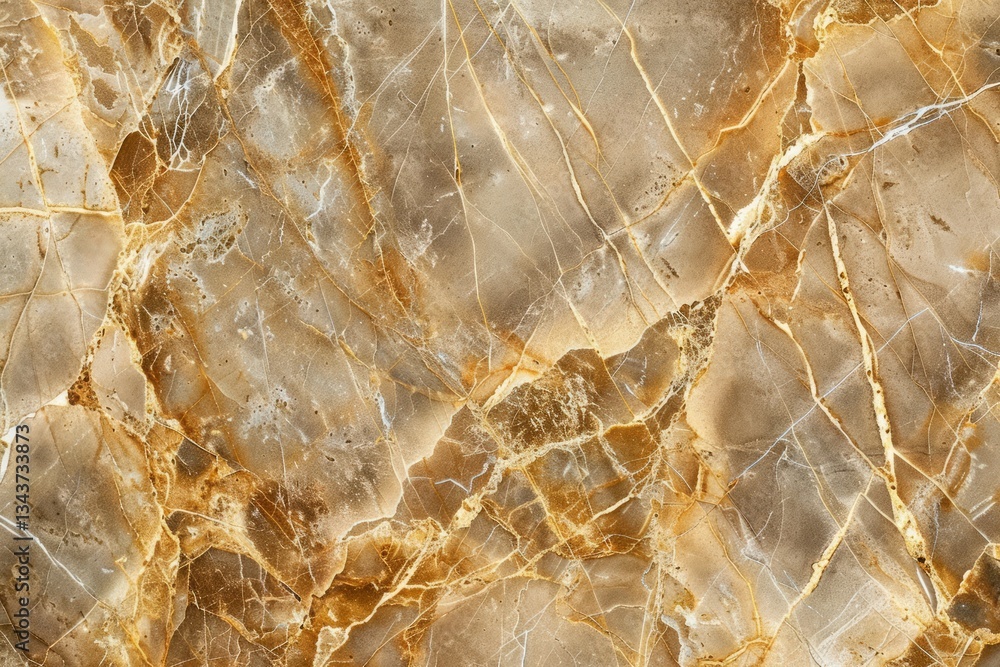 Fototapeta premium Photo of Warm brown marble pattern with white veins. Background texture for backdrops or mapping