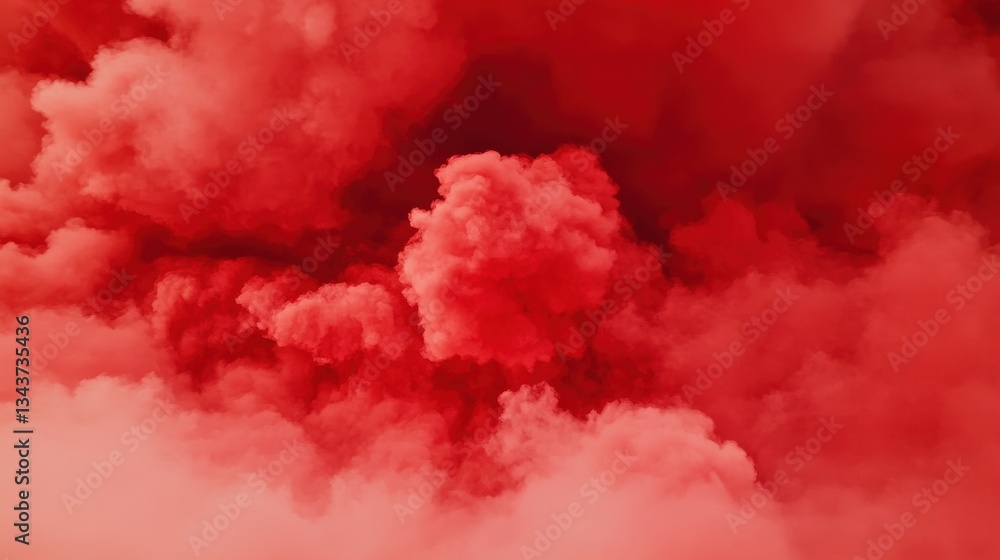 A vivid display of red smoke or clouds, creating a dramatic and intense atmosphere with swirling forms and rich coloration. A vivid display of red smoke or clouds, creating a dramatic and intense atmosphere with swirling forms and rich coloration.