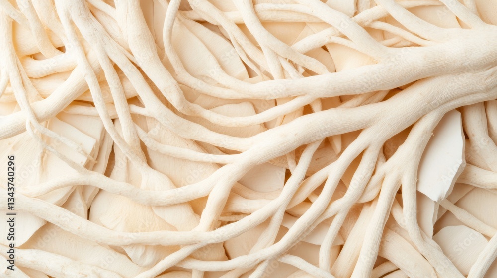 Intricate Network of Creamy-White Astragalus Roots Close-up Macro Photography, Herbal Medicine, Traditional Chinese Medicine Astragalus, Chinese herb Intricate Network of Creamy-White Astragalus Roots Close-up Macro Photography, Herbal Medicine, Traditional Chinese Medicine Astragalus, Chinese herb
